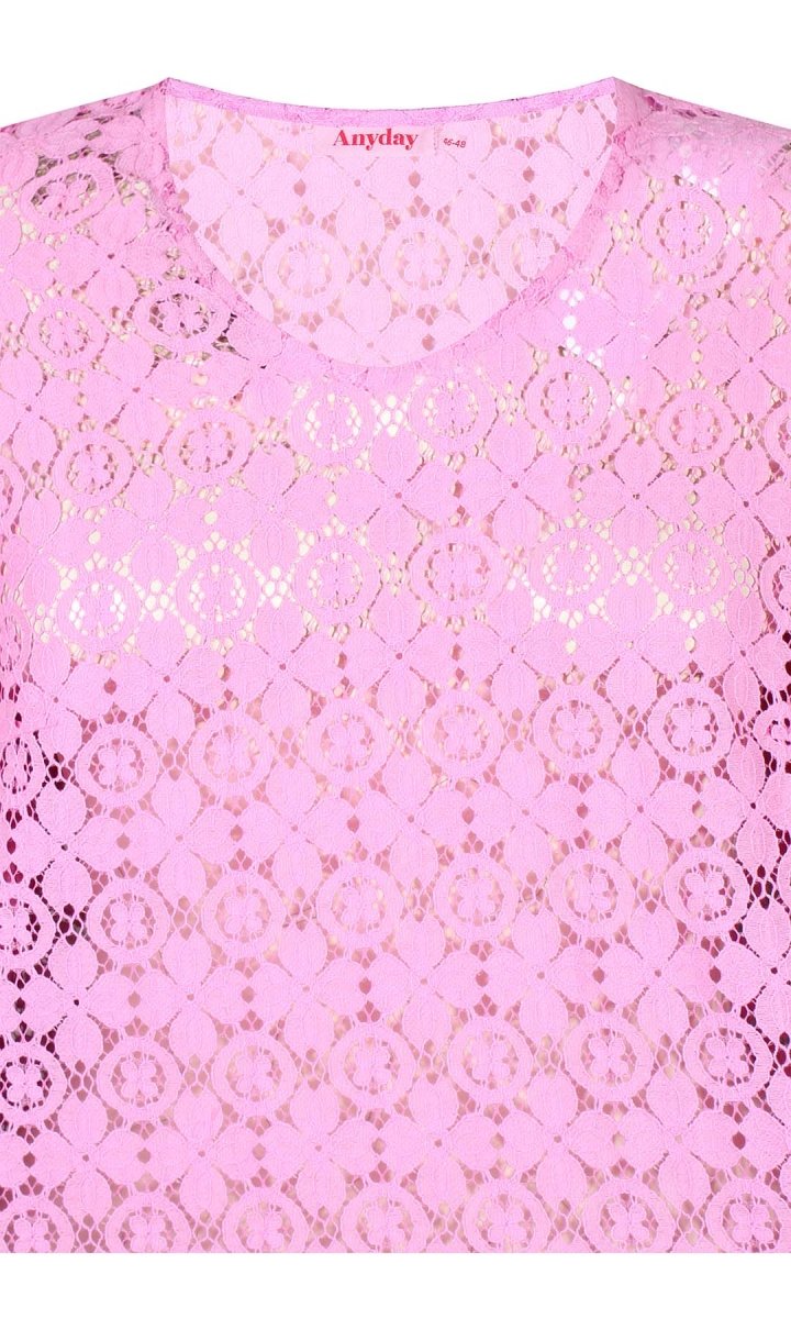 Anyday Curves Bluse - Emilia 166 Blonde Bluse Pink - 38/40 (XS) - Diversita -