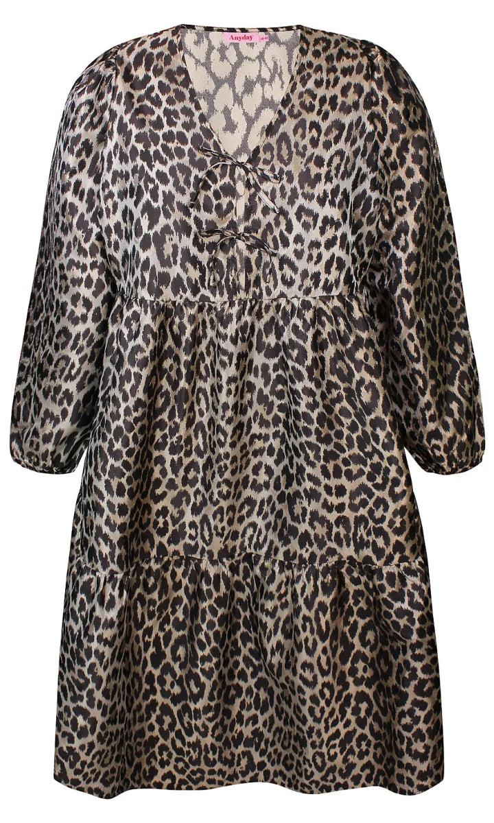 Anyday Curves Kjole - Ciana 116 Dress Dark Sand - 38/40 (XS) - Diversita -