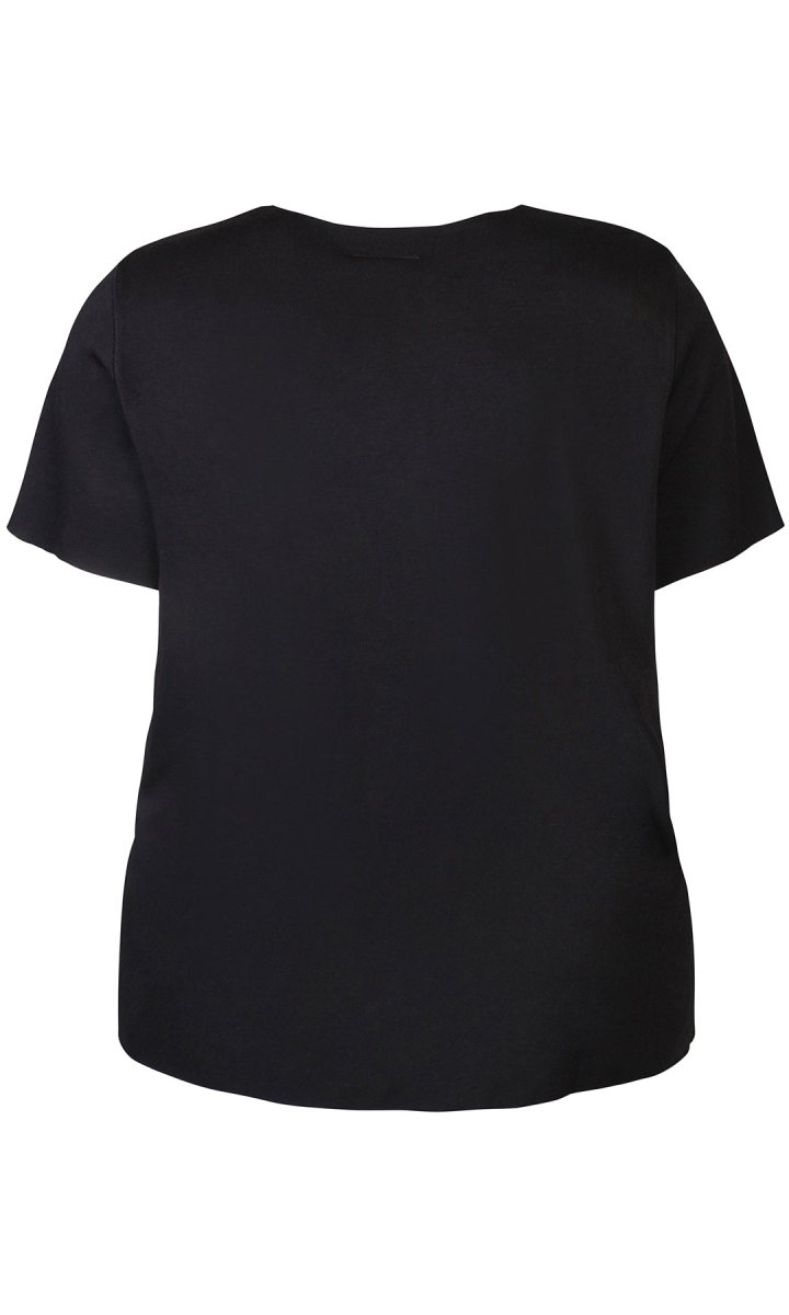 Anyday Curves T-shirt - Alina 114 Tshirt Sort - 38/40 (XS) - Diversita -