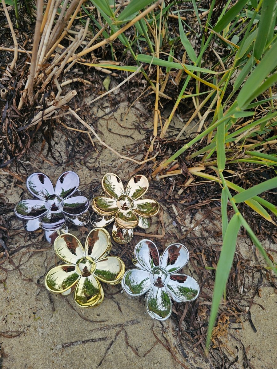 Diversita Hårklemme - Hårklemme Shiny Blomst - 7 cm - Diversita -