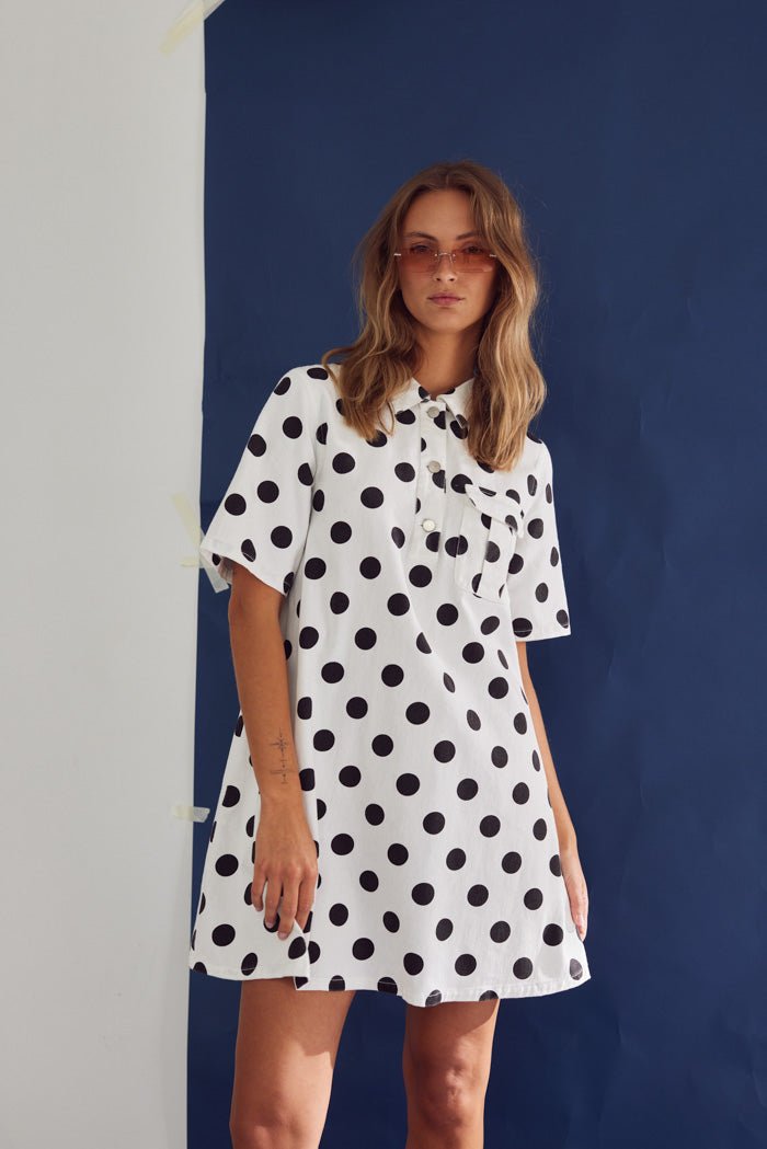 Noella Kjole - Jozie Dress Carmella White Print - XS - Diversita -