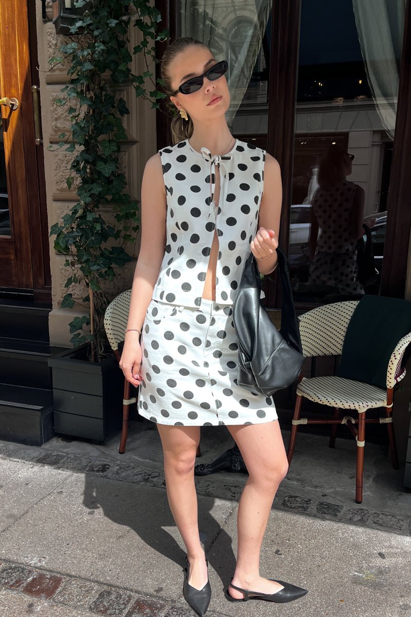 Noella Nederdel - Kambria Skirt Carmella White Print - XS - Diversita -