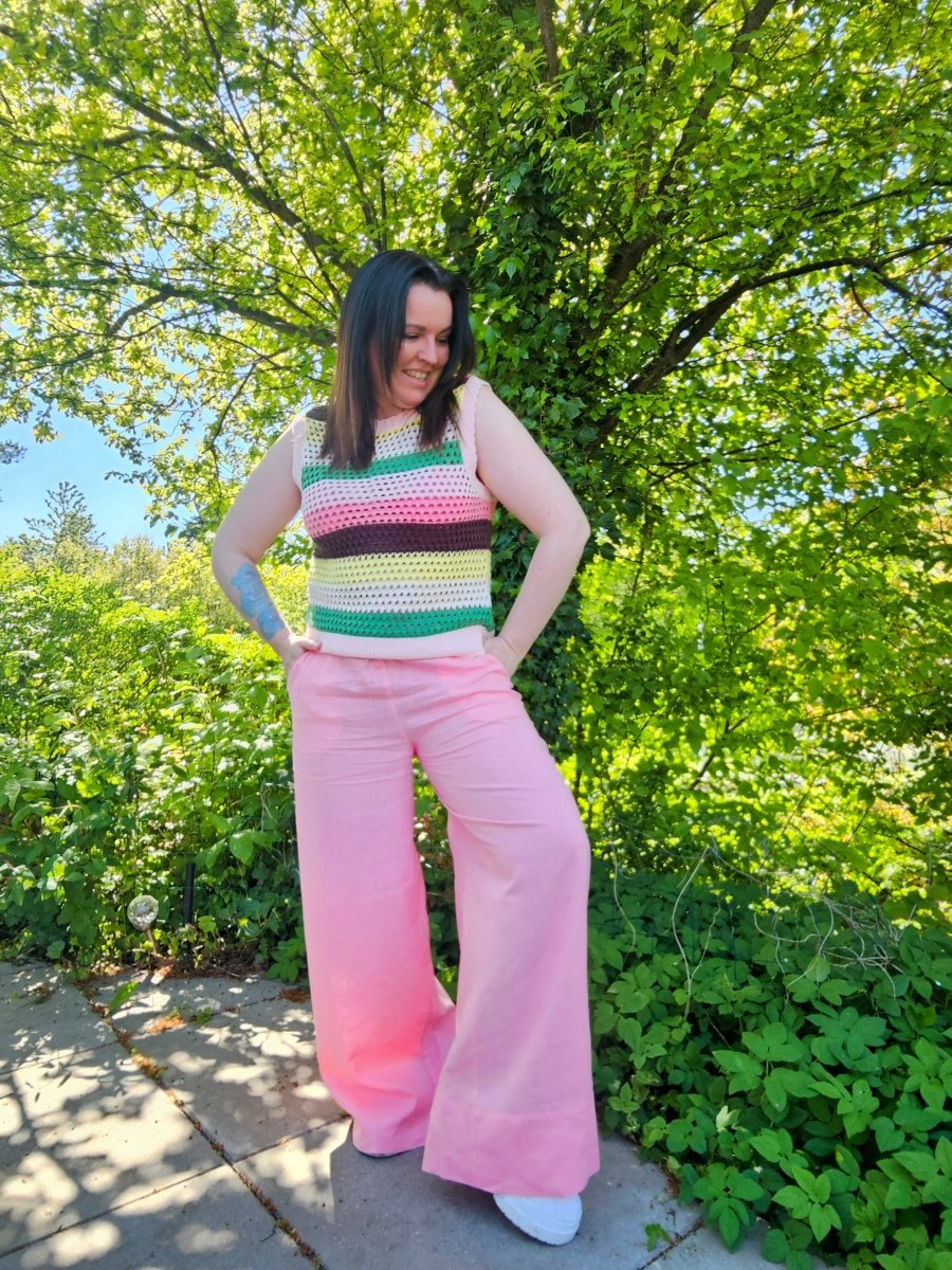 NUMPH Bukser - NUYNGVA PANTS - Flamingo Pink - 34 - Diversita -
