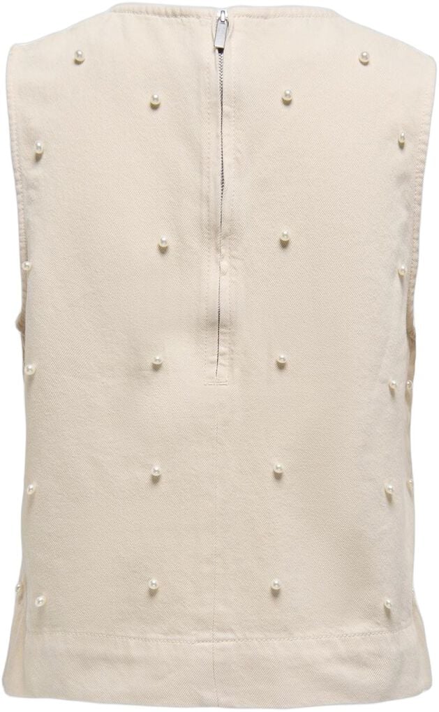 ONLY Bluse - ONLMILLY S/L PEARL TOP PNT - XS - Diversita -