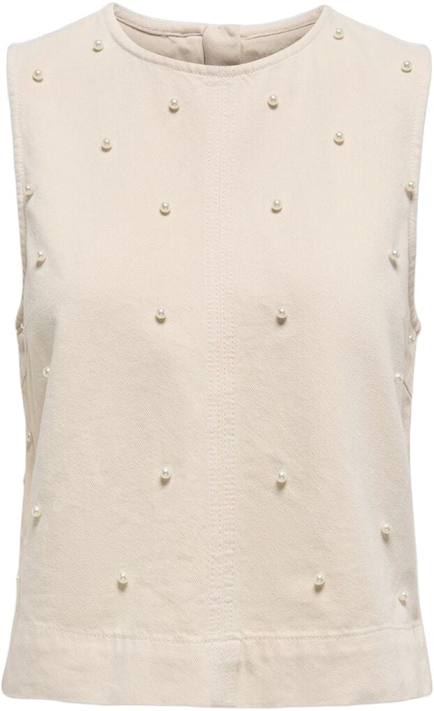 ONLY Bluse - ONLMILLY S/L PEARL TOP PNT - XS - Diversita -