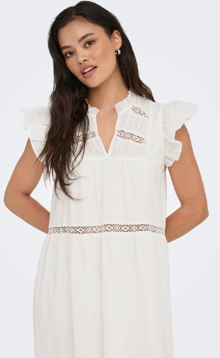 ONLY Kjole - Onlsunny Capsl Frill Dress Wvn Noos - XS - Diversita -