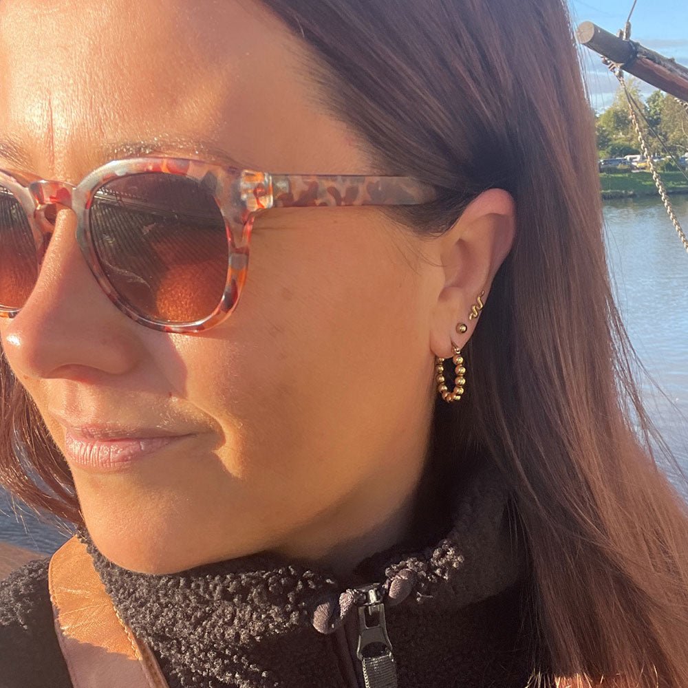 Wolff Jewelry Denmark Øreringe - Big Boble Hoops - 18 karat guldbelagt - 23 mm - Diversita -