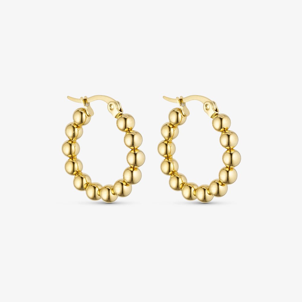 Wolff Jewelry Denmark Øreringe - Big Boble Hoops - 18 karat guldbelagt - 23 mm - Diversita -
