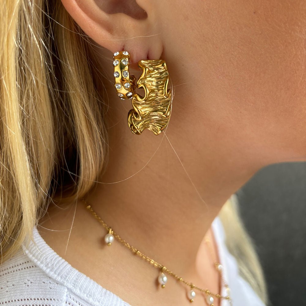 Wolff Jewelry Denmark Øreringe - Ziko Earring - 18 karat guldbelagt - Onesize - Diversita -