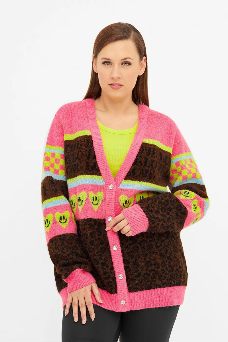 Anyday Curves Cardigan - Salma Cardigan Pink "NYHED" - 38/40 (XS) - Diversita - 
