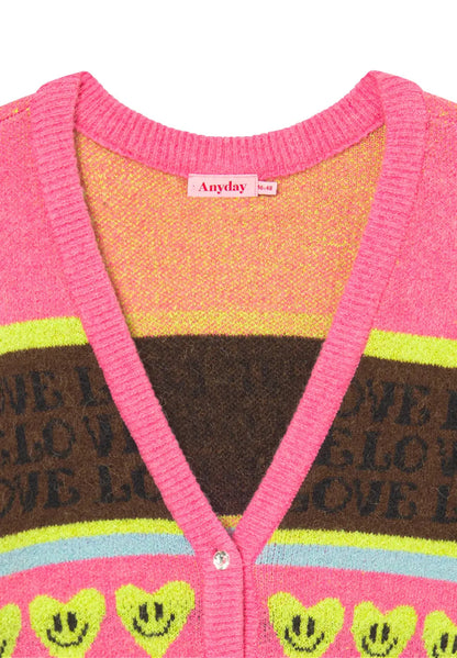 Anyday Curves Cardigan - Salma Cardigan Pink "NYHED" - 38/40 (XS) - Diversita - 
