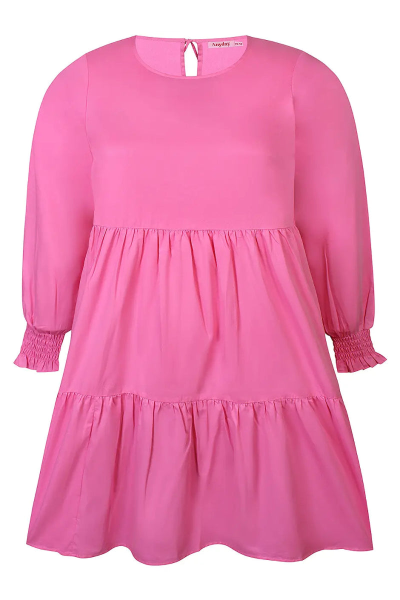 Anyday Curves Kjole - Lea Kjole Pink "NYHED" - 38/40 (XS) - Diversita - 