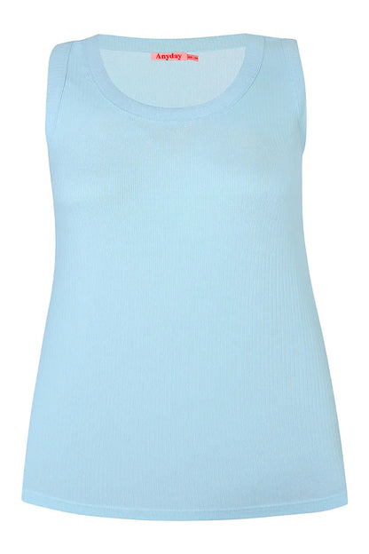 Anyday Curves Top - Alva Top Blå "NYHED" - 38/40 (XS) - Diversita - 