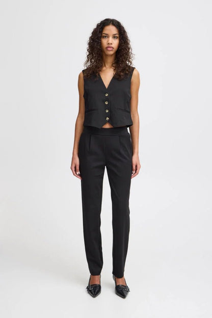 Ichi Bukser - Kate Sus Office Pants Sort - XS - Diversita - 