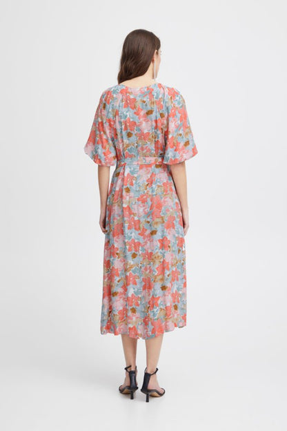 Ichi Kjole - Ihsanura Dress Multi Flower Aop "NYHED" - 34 - - Diversita -