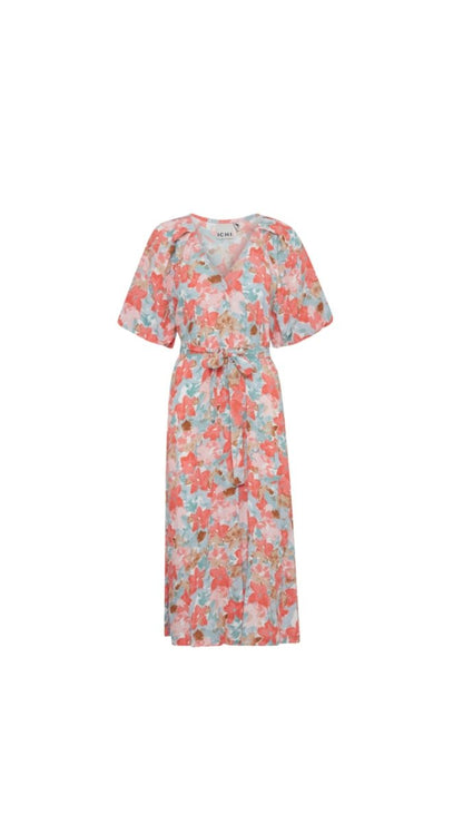Ichi Kjole - Ihsanura Dress Multi Flower Aop "NYHED" - 34 - - Diversita -