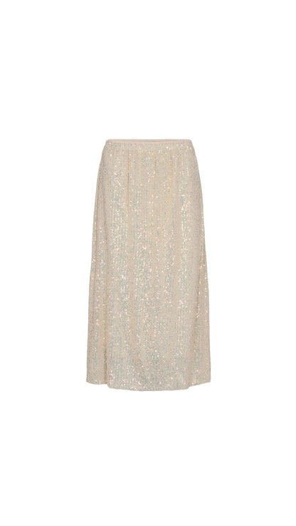 Liberte Essentiel Nederdel - Paige Skirt Creme Sequins "NYHED" - XS - - Diversita -