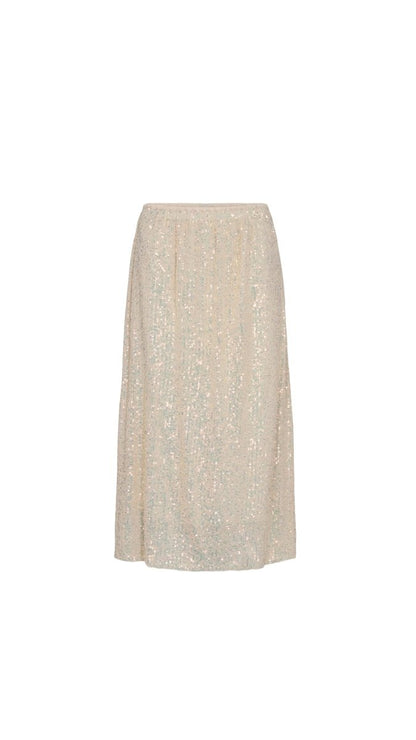 Liberte Essentiel Nederdel - Paige Skirt Creme Sequins "NYHED" - XS - - Diversita -