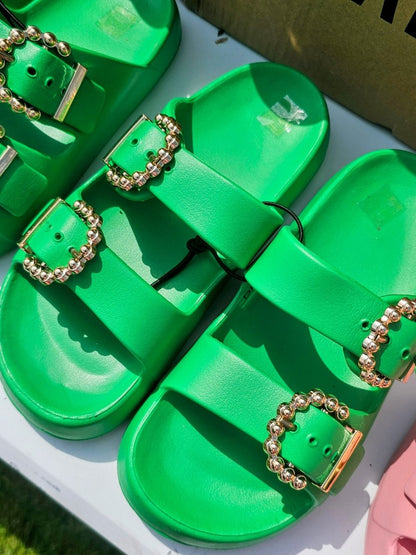 Mulanka Sandaler - Flip Flops Green - 36 - Diversita - 