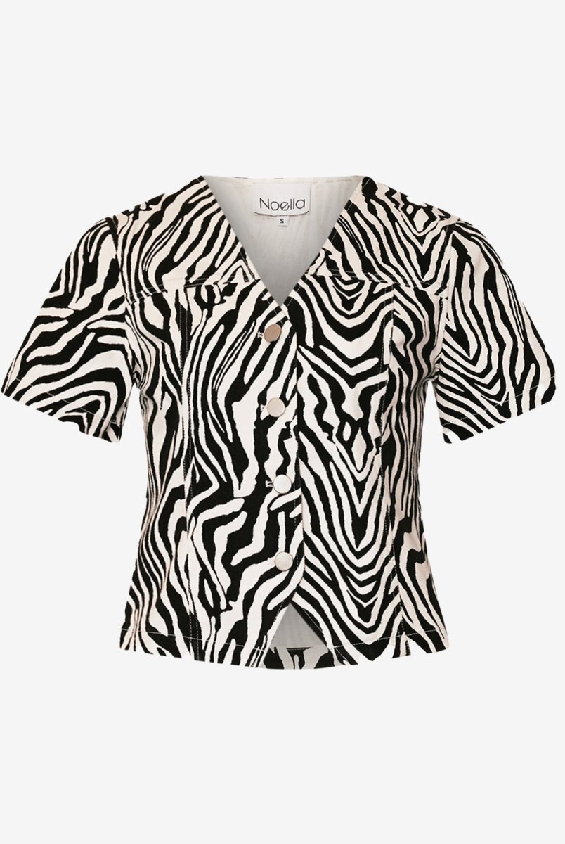 Noella Bluse - Stormina Blouse Taleah Zebra print - XS - Diversita - 