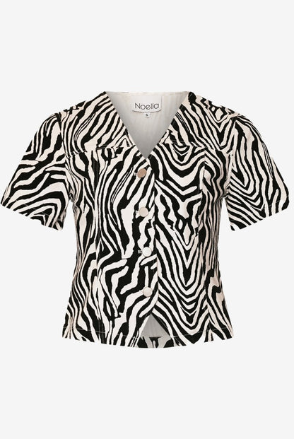 Noella Bluse - Stormina Blouse Taleah Zebra print - XS - Diversita - 