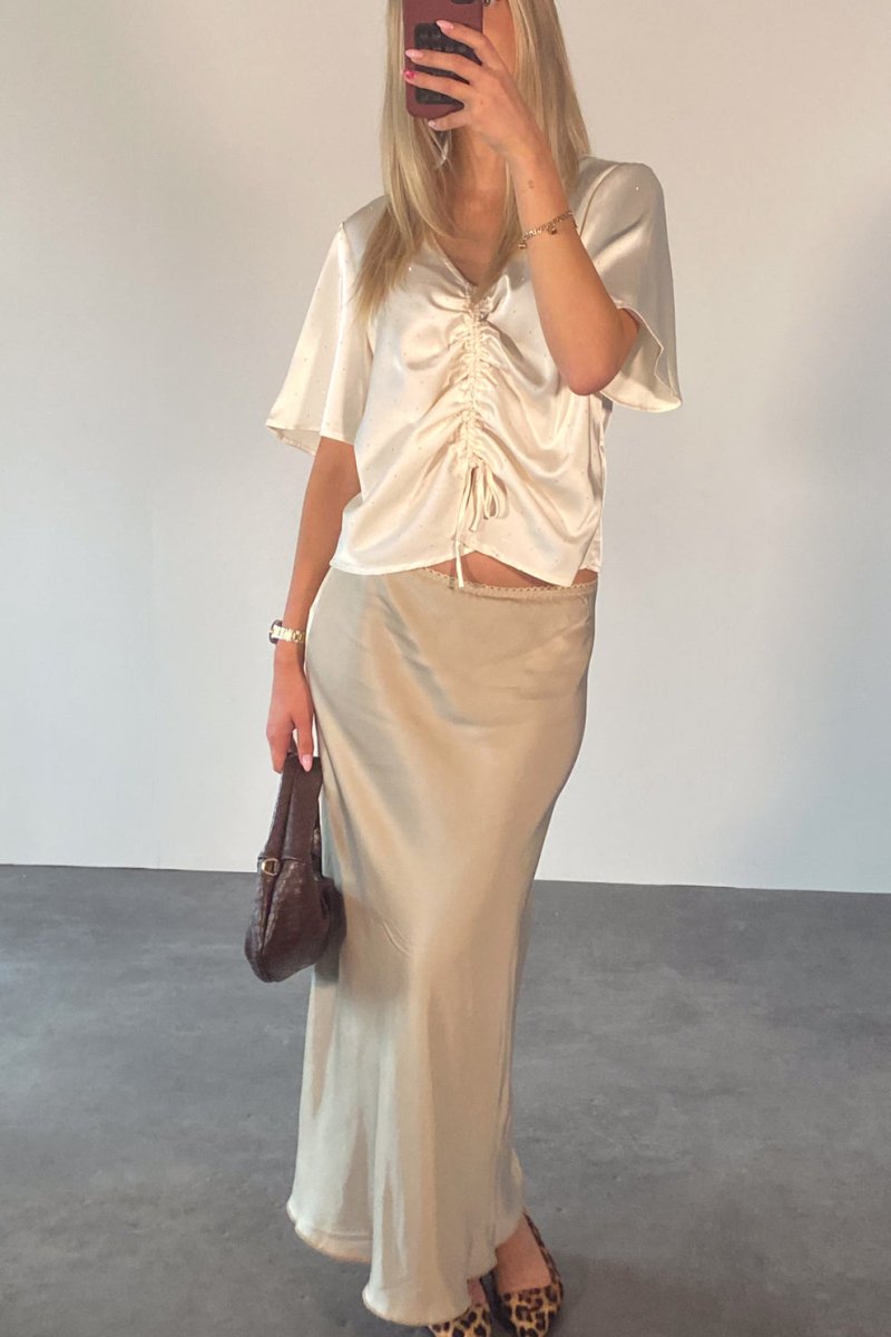 Noella Nederdel - Noella Kenya Skirt Cashmere Beige - XS/S - Diversita - 