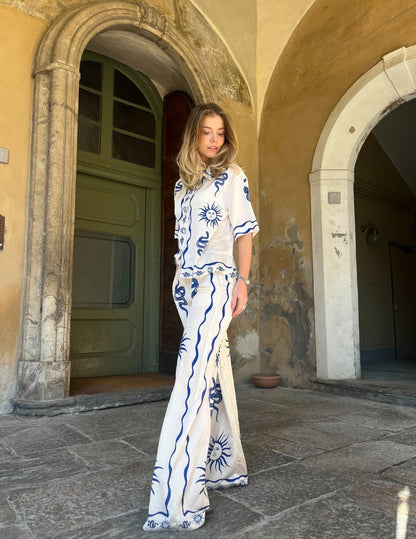 Noella Skjorte - Kealy Shirt Chana Blue Print - XS/S - Diversita - 