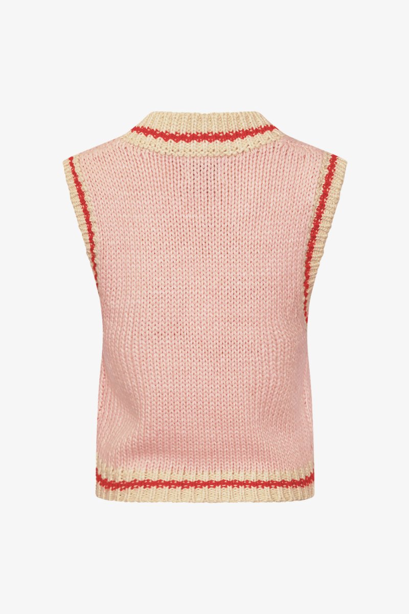 Noella Vest - Noella Kayanna Knit Vest Berry Combo - XS/S - Diversita - 