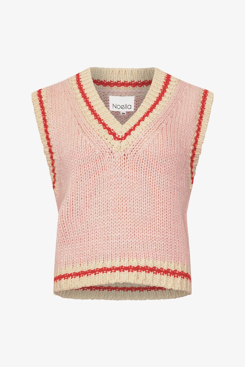 Noella Vest - Noella Kayanna Knit Vest Berry Combo - XS/S - Diversita - 
