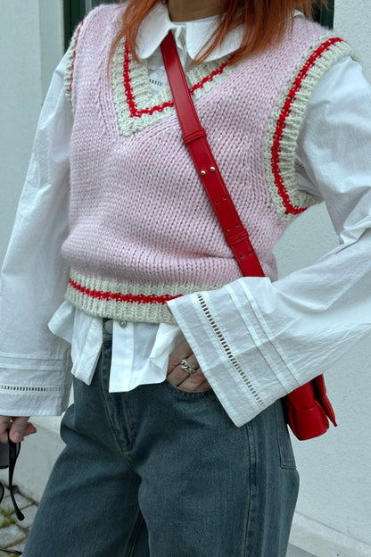 Noella Vest - Noella Kayanna Knit Vest Berry Combo - XS/S - Diversita - 