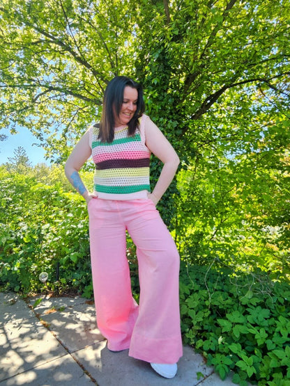 NUMPH Bukser - NUYNGVA PANTS - Flamingo Pink - 34 - Diversita - 