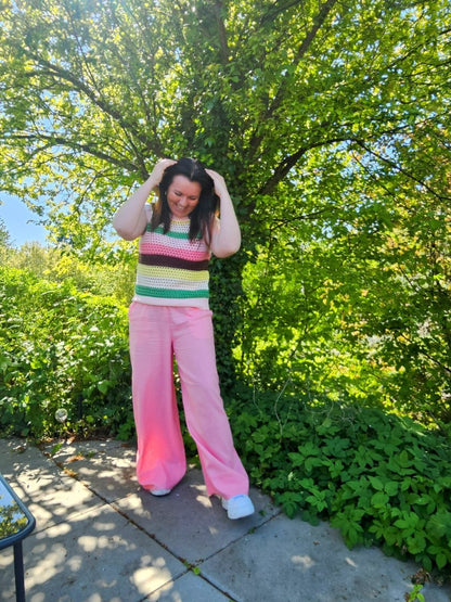 NUMPH Bukser - NUYNGVA PANTS - Flamingo Pink - 34 - Diversita - 