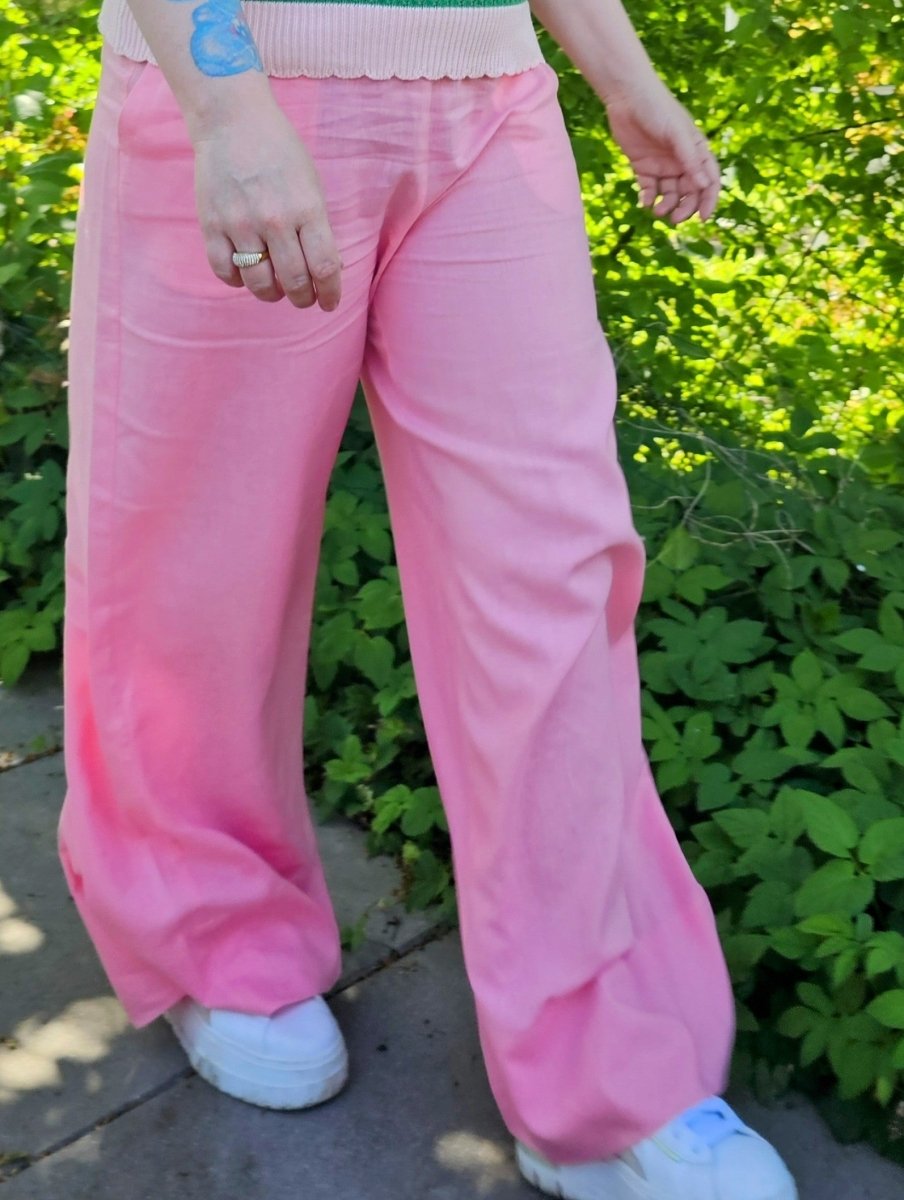 NUMPH Bukser - NUYNGVA PANTS - Flamingo Pink - 34 - Diversita - 