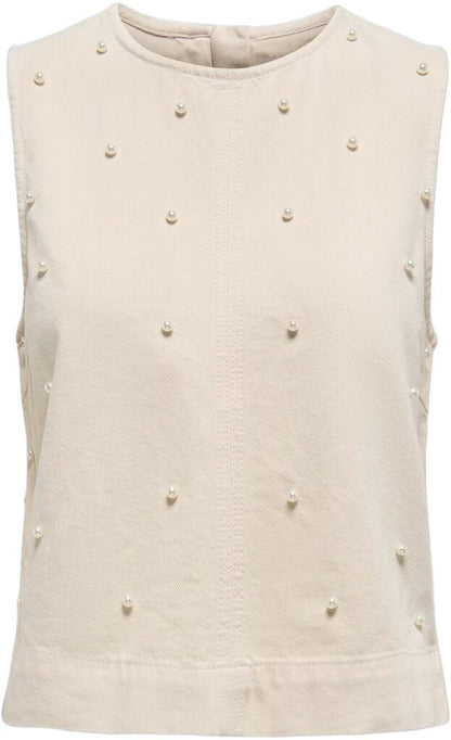 ONLY Bluse - ONLMILLY S/L PEARL TOP PNT - XS - Diversita - 