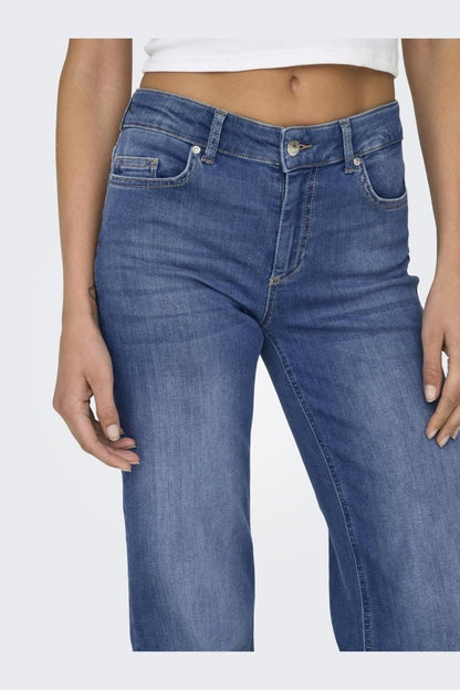ONLY Jeans - Onlblush Mid Straight Dnm Rea12187 Noos Medium Blue Denim - XS/32 - Diversita - 