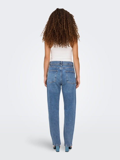 ONLY Jeans - ONLGYPSY HW STRAIGHT STRETCH SIK332 DNM Jeans "PREORDER - START DEC" - 25/32 - Diversita - 5715677461607