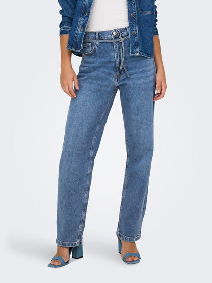 ONLY Jeans - ONLGYPSY HW STRAIGHT STRETCH SIK332 DNM Jeans "PREORDER - START DEC" - 25/32 - Diversita - 5715677461607