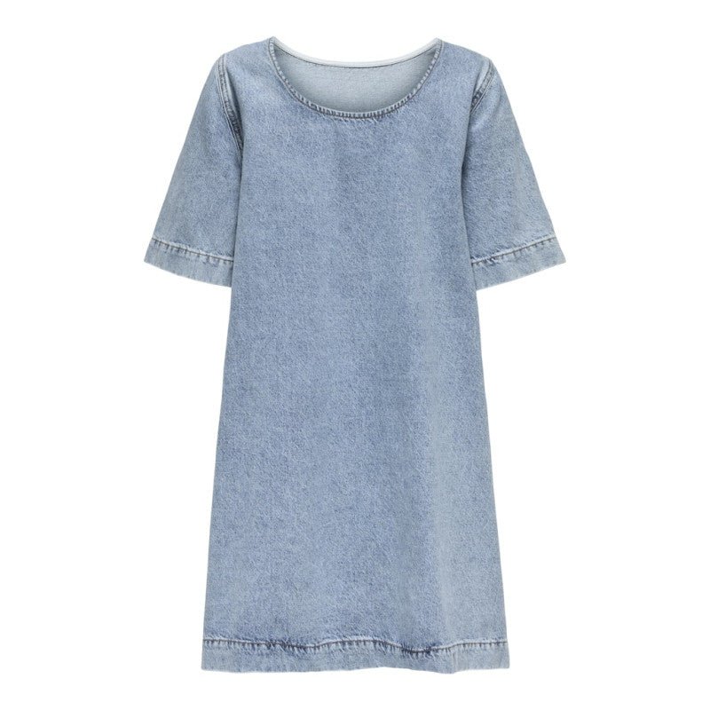 ONLY Kjole - Onlgigi Bow S/S A - Shape Dress Dnm Cro "PREORDER UGE 18" - XS - Diversita - 