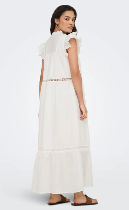 ONLY Kjole - Onlsunny Capsl Frill Dress Wvn Noos - XS - Diversita - 