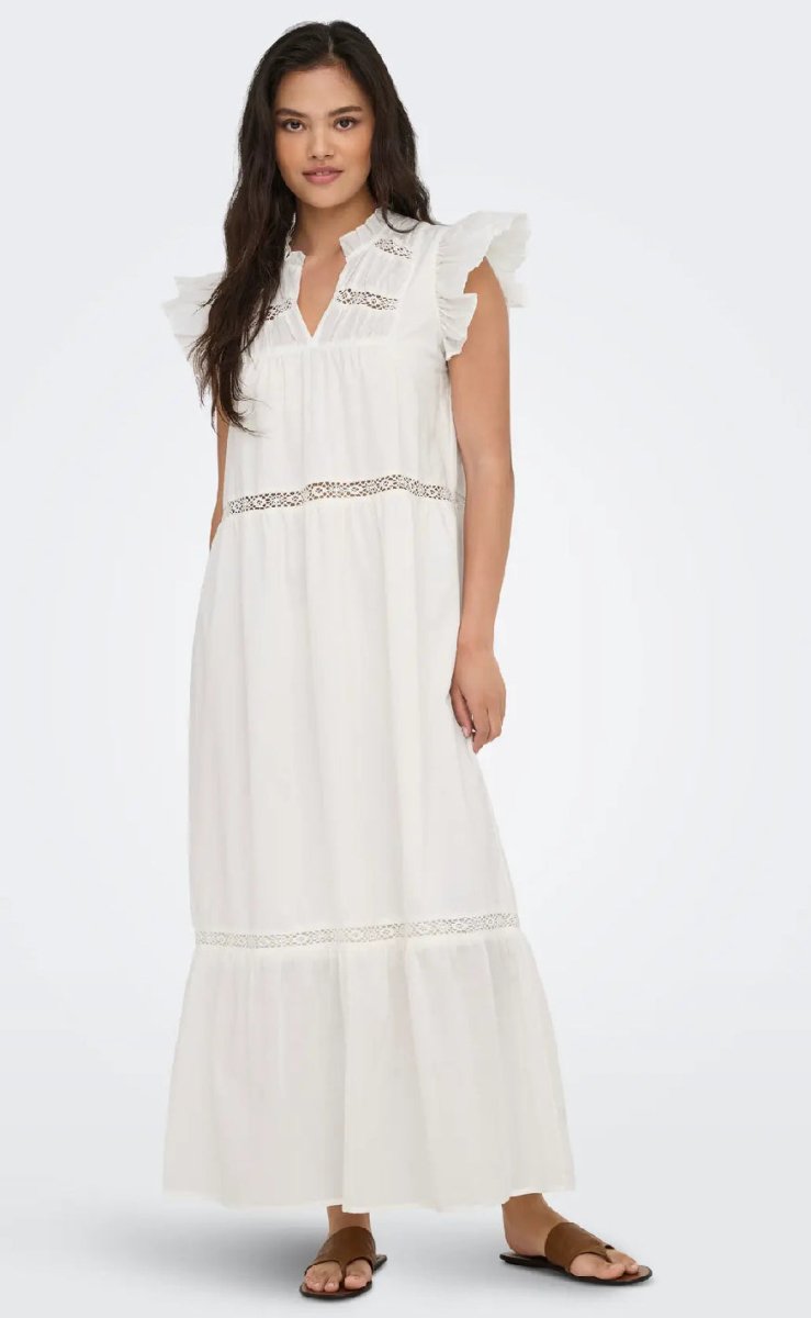 ONLY Kjole - Onlsunny Capsl Frill Dress Wvn Noos - XS - Diversita - 