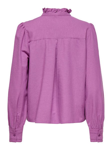 ONLY Skjorte - Onlamaya Ls Detail Top Wvn Cs Liatris "PREORDER - START JANUAR" - XS - Diversita - 