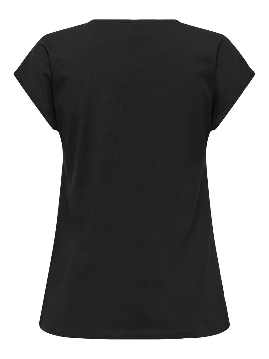 ONLY T-shirt - Onlmatti Top Sort "PREORDER SLUT MAJ" - XS - Diversita - 