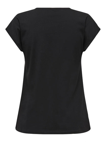 ONLY T-shirt - Onlmatti Top Sort "PREORDER SLUT MAJ" - XS - Diversita - 