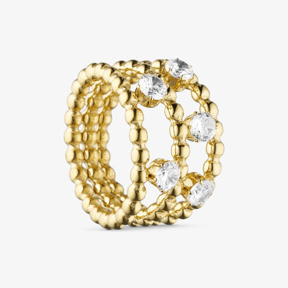 Wolff Jewelry Denmark Fingerring - Crystal Ring - 18 karat guldbelagt - 7/54 - Diversita - 