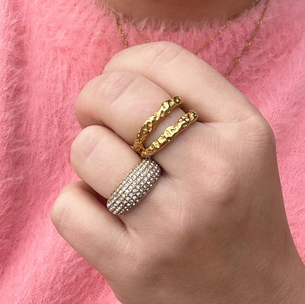 Wolff Jewelry Denmark Fingerring - Ziko Ring - 18 karat guldbelagt - 8/57 - Diversita - 
