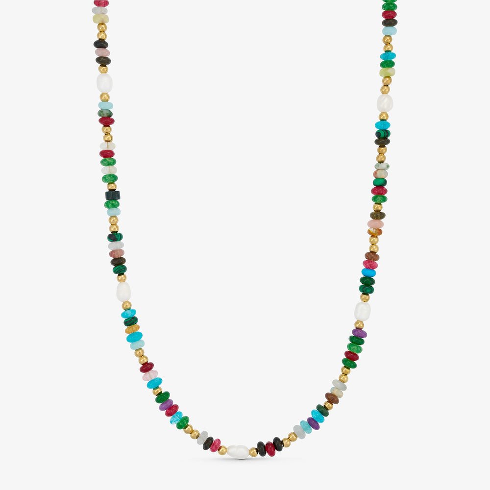 Wolff Jewelry Denmark Halskæde - Color Pearl Necklace - Mix - 40+5 cm - Diversita - 