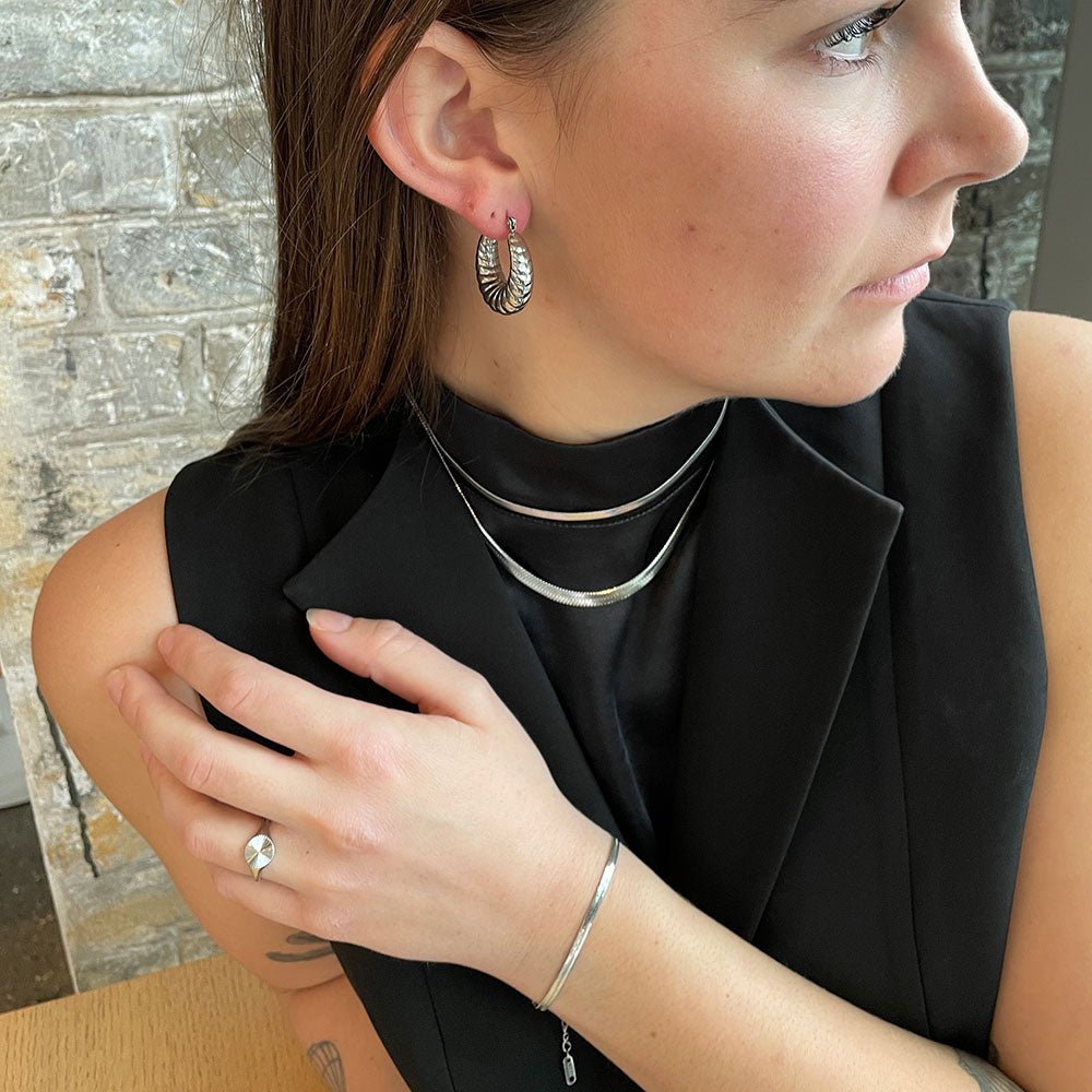 Wolff Jewelry Denmark Halskæde - Kleo Big Necklace 5 mm - Sølvfarvet "PREORDER MAJ" - 40+5 cm - Diversita - 