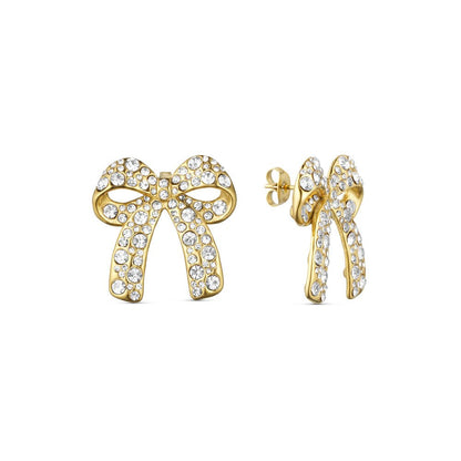 Wolff Jewelry Denmark Øreringe - Bow Glitter Earring - 18 karat guldbelagt - Onesize - Diversita - 