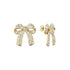 Wolff Jewelry Denmark Øreringe - Bow Glitter Earring - 18 karat guldbelagt - Onesize - Diversita - 