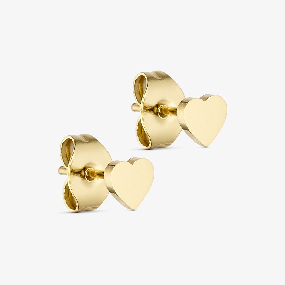 Wolff Jewelry Denmark Øreringe - Heart Stud - 18 karat guldbelagt - 4 mm - Diversita - 